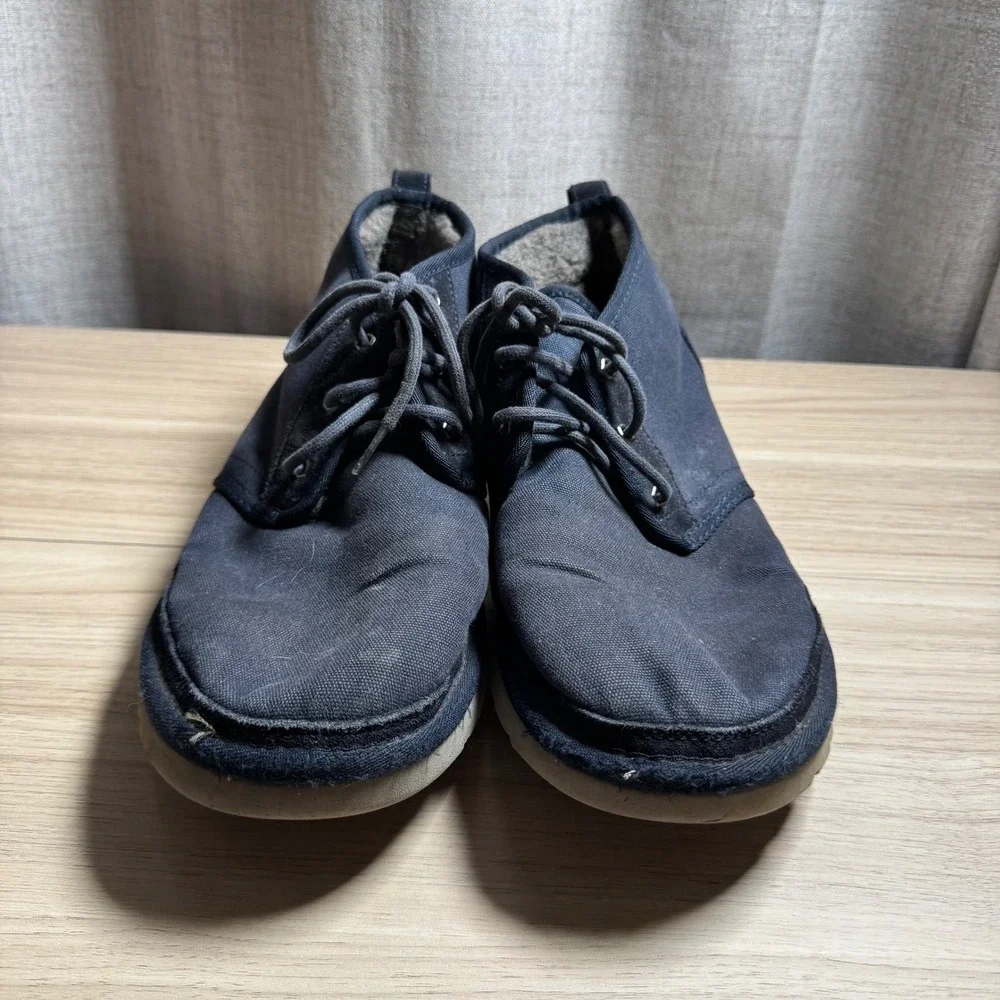UGG Neumel Canvas Chukka Boots Mens 13 Navy Blue Good Condition 1118264